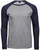 Tee Jays TJ5072 Men´s Baseball Tee - Heather/Navy - XL - thumbnail
