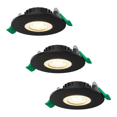 Set van 3 Prado dimbare LED Inbouwspots - 6 watt 570 lumen - CCT instelbare lichtkleur 2700K/4000K/6000K - Lage inbouwdiepte 25 mm - Rond - IP44 voor binnen en buiten - Zwart Set van 3 Prado dimbare LED Inbouwspots - 6 watt 570 lumen - CCT instelbare lichtkleur 2700K/4000K/6000K - Lage inbouwdiepte 25 mm - Rond - IP44 voor binnen en buiten - Zwart