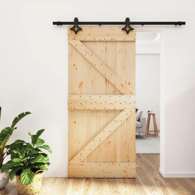 Schuifdeur met beslag 95x210 cm massief grenenhout
