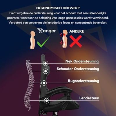 Ranqer Apollo Gamestoel Zwart