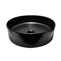 BWS Waskom Mono Opzet Model Rond Diameter 40cm Mat Zwart - thumbnail