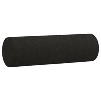 Tweezitsbank met sierkussens 120 cm stof zwart - thumbnail