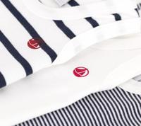 Set van 3 mouwloze rompertjes in biokatoen PETIT BATEAU wit - thumbnail