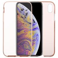 Ultradunne dubbelzijdige volledige dekking transparante TPU Case voor iPhone XS Max (Rose Gold) - thumbnail