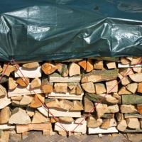 Nature brandhout afdekzeil 2x8 m pe groen - thumbnail