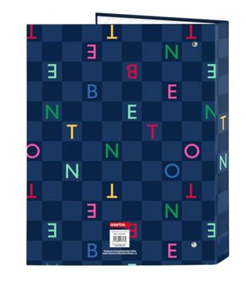 Ringmap Benetton Damero Marineblauw A4 26.5 x 33 x 4 cm