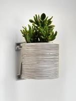 Capi Europe Vaas cilinder Rib Anthracite & Ivory - 14x12 - Antraciet - thumbnail