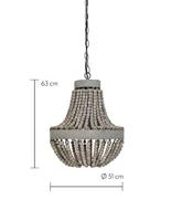Light & Living Hanglamp 'Luna' 51cm, kleur oud wit - thumbnail