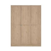 Kledingkast Lynn 3-deurs - eikenkleur - 200x147x62 cm - thumbnail