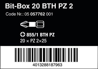 Wera Bit-Box 20 BTH PZ 2, 20-delig - 1 stuk(s) - 05057762001 - thumbnail