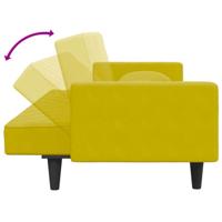 2-delige Loungeset met kussens fluweel geel - thumbnail