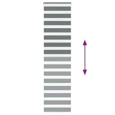 VidaXL Zebra rolgordijn 70x200 cm stofbreedte 65,9 cm donkergrijs VidaXL Zebra rolgordijn 70x200 cm stofbreedte 65,9 cm donkergrijs