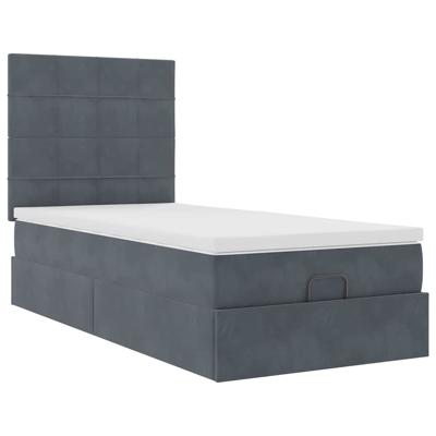 Ottoman bed met matrassen en LED's 140x200cm fluweel - thumbnail