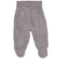 Playshoes Schnizler babybroekje met voetjes fleece Uni Grijs-74 - thumbnail