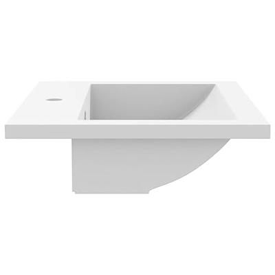 Wasbak 600x450x120 mm graniet wit