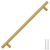 Handvatten 5 st 224 mm roestvrij staal goudkleurig - thumbnail