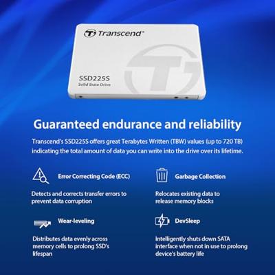 Transcend SSD225S 500 GB Harde schijf (2.5 inch) SATA III Retail TS500GSSD225S Transcend SSD225S 500 GB Harde schijf (2.5 inch) SATA III Retail TS500GSSD225S