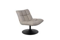 Dutchbone Fauteuil 'Bar' kleur Lichtgrijs - thumbnail