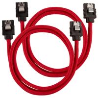 Corsair Premium Sleeved kabel SATA 60 cm rood - thumbnail