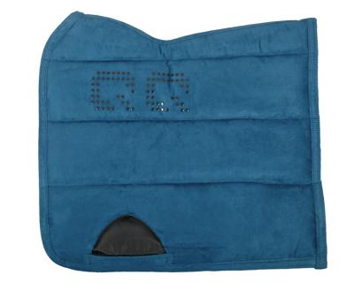 QHP Puffpad Grip zadeldek petrol maat:dr full