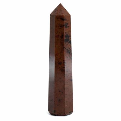 Edelsteen Obelisk Punt Mahonie Obsidiaan - 90-110 mm
