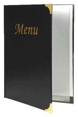 Menukaart securit a4 4 x 2 tassen zwart