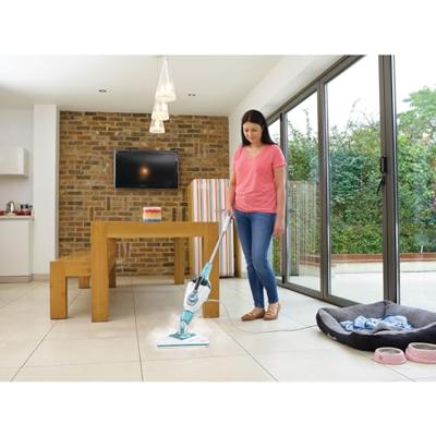 BLACK+DECKER BHSM1610DSM 1600W Steam-mop met SteaMitt, deltavoet en 15 accessoires stoomreiniger