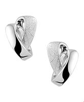 TFT Oorknoppen Gescratcht Zilver Gerhodineerd Glanzend 12 mm x 9 mm - thumbnail