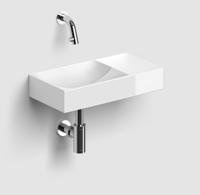 Clou Vale fonteinen keramiek fontein 38x19x7cm zonder kraangat rechts Wit glanzend CL/03.03161.R - thumbnail