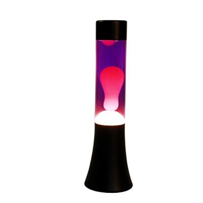 Itotal Lavalamp zwart/paars/roze, 30cm
