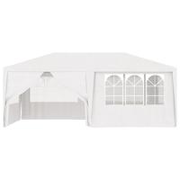 Partytent met zijwanden professioneel 90 g/m 4x6 m wit - thumbnail