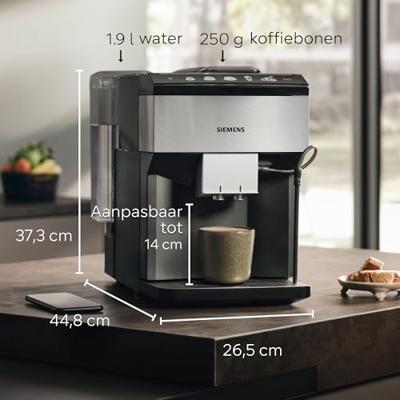 Siemens EQ500 TP516RX3 - Volautomatische Espressomachine - Classic Connect - RVS Siemens EQ500 TP516RX3 - Volautomatische Espressomachine - Classic Connect - RVS