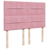 Boxspring met matras fluweel roze 160x200 cm - thumbnail