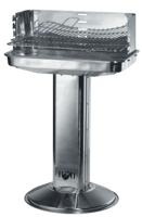 Garden Grill zuilmodel vierkant RVS houtskool BBQ - thumbnail