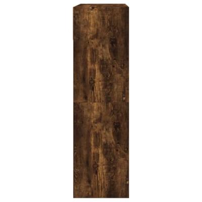 Schoenenkast met 2 klaplades 80x34x116 cm gerookt eikenkleurig