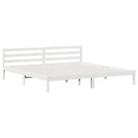 Bedframe Wit 208.6 x 157.6 x 69.4 cm Massief grenenhout - thumbnail