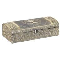 Doos-Juwelenkistje Home ESPRIT Wit Champagne Hout Aluminium 22,5 x 10 x 6,5 cm - thumbnail