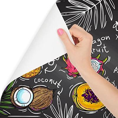 Fotobehang - Tropische vruchten met opschriften, voor in de keuken, 11 maten, inclusief behanglijm