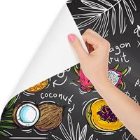 Fotobehang - Tropische vruchten met opschriften, voor in de keuken, 11 maten, inclusief behanglijm - thumbnail