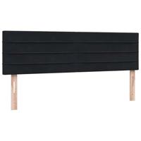 Boxspring met matras fluweel zwart 160x210 cm - thumbnail