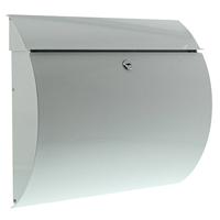 Burg Wächter 38650 TOSCANA 856 W Brievenbus Plaatstaal Wit Sleutelslot - thumbnail