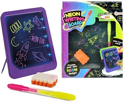 Toi-Toys Tekenbord neon glow met stift en spons Toi-Toys Tekenbord neon glow met stift en spons