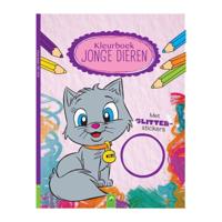 Wins Holland Kleurboek jonge dieren met glitter stickers - thumbnail