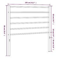 Hoofdbord metaal zwart 100 cm - thumbnail