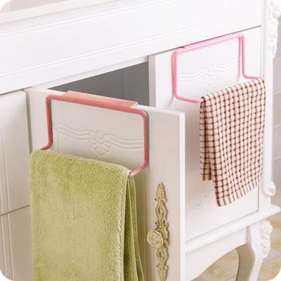 5 PC'S keuken handdoek rek opknoping houder kast kast deur terug hanger handdoek spons houder opslag rek voor badkamer (roze)