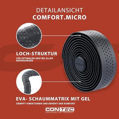 CONTEC lenkerband "comfort.micro" ct bar tape comfort.micro 200mm black CONTEC lenkerband "comfort.micro" ct bar tape comfort.micro 200mm black