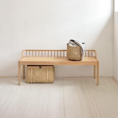 Ethnicraft Eetkamerbank 'Spindle' Eikenhout, 150cm, kleur Naturel