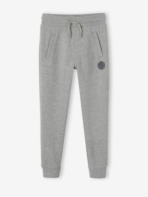 Joggingbroek van molton jongens gechineerd grijs Joggingbroek van molton jongens gechineerd grijs