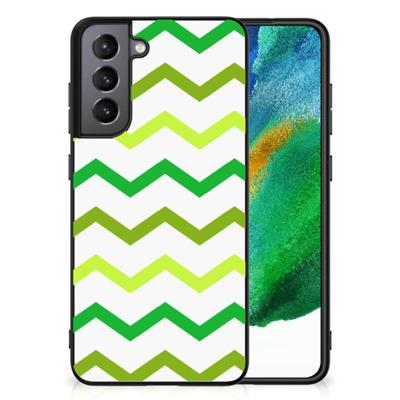 Samsung Galaxy S21FE Back Case Zigzag Groen