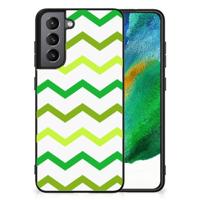 Samsung Galaxy S21FE Back Case Zigzag Groen - thumbnail